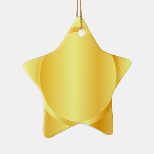 Aangepaste Faux Gold Metallic look Elegant Sjabloo Keramisch Ornament (Rechts)