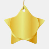 Aangepaste Faux Gold Metallic look Elegant Sjabloo Keramisch Ornament (Voorkant)