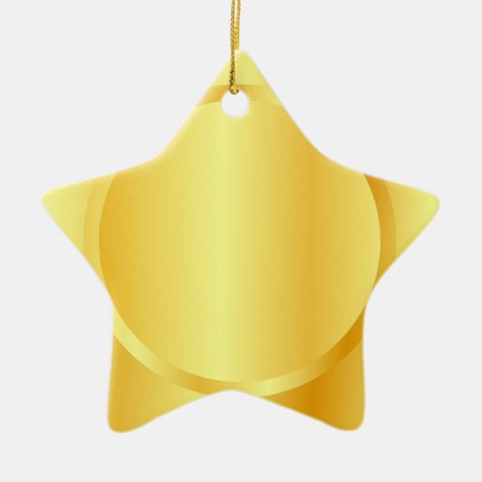 Aangepaste Faux Gold Metallic look Elegant Sjabloo Keramisch Ornament (Voorkant)