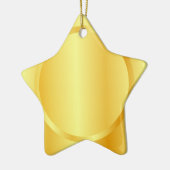 Aangepaste Faux Gold Metallic look Elegant Sjabloo Keramisch Ornament (Links)