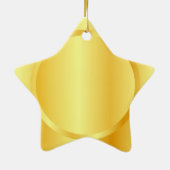 Aangepaste Faux Gold Metallic look Elegant Sjabloo Keramisch Ornament (Achterkant)