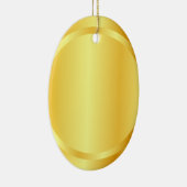 Aangepaste Faux Gold Metallic look Elegant Sjabloo Keramisch Ornament (Rechts)