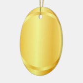 Aangepaste Faux Gold Metallic look Elegant Sjabloo Keramisch Ornament (Links)