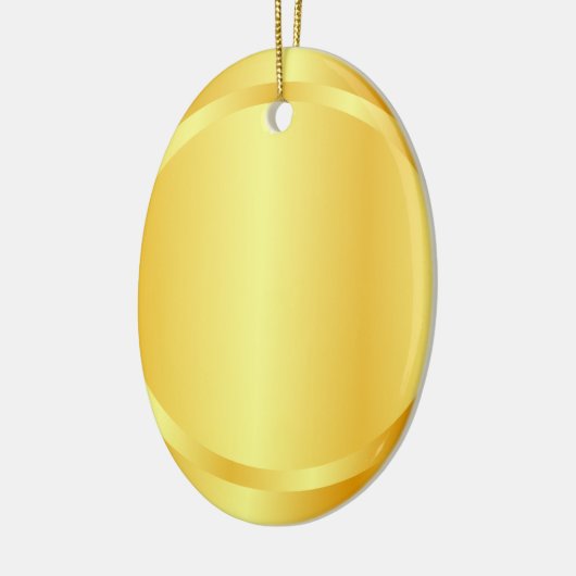 Aangepaste Faux Gold Metallic look Elegant Sjabloo Keramisch Ornament (Links)