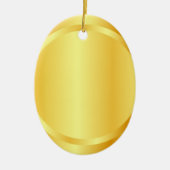 Aangepaste Faux Gold Metallic look Elegant Sjabloo Keramisch Ornament (Voorkant)