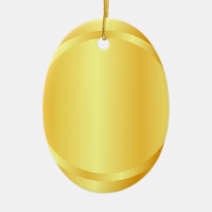 Aangepaste Faux Gold Metallic look Elegant Sjabloo Keramisch Ornament