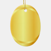 Aangepaste Faux Gold Metallic look Elegant Sjabloo Keramisch Ornament (Achterkant)