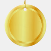 Aangepaste Faux Gold Metallic look Elegant Sjabloo Keramisch Ornament (Achterkant)