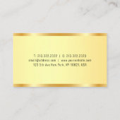 Aangepaste Faux Gold Metallic look Modern Visitekaartje (Achterkant)