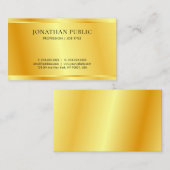 Aangepaste Faux Gold Metallic look Moderne Sjabloo Visitekaartje (Voorkant / Achterkant)