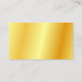 Aangepaste Faux Gold Metallic look Moderne Sjabloo Visitekaartje (Achterkant)