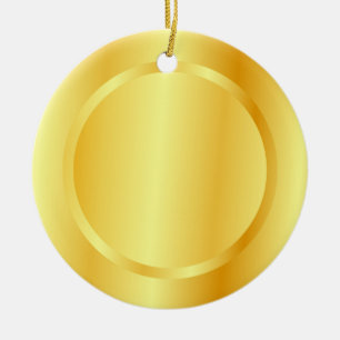 Aangepaste Faux Gold Metallic look-Sjabloon Keramisch Ornament