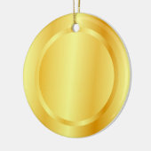 Aangepaste Faux Gold Metallic look-Sjabloon Keramisch Ornament (Links)