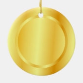 Aangepaste Faux Gold Metallic look-Sjabloon Keramisch Ornament (Achterkant)