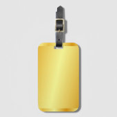 Aangepaste Faux Gold Metallic look Trendy Sjabloon Bagagelabel (Voorkant (verticaal))