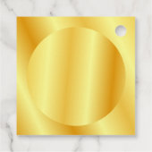 Aangepaste Faux Gold Metallic look Voeg Sjabloon t Bedankjes Labels (Achterkant)
