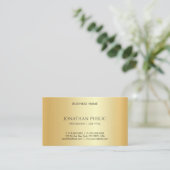 Aangepaste Faux Gold Minimalistische gepersonalise Visitekaartje (Staand voorkant)