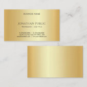 Aangepaste Faux Gold Minimalistische gepersonalise Visitekaartje (Voorkant / Achterkant)
