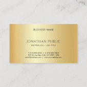 Aangepaste Faux Gold-minimalistische prachtige Sja Visitekaartje (Achterkant)