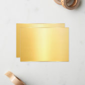 Aangepaste Faux Gold Modern Elegant Blank Sjabloon (Voorkant / Achterkant in situ)