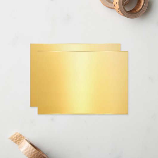 Aangepaste Faux Gold Modern Elegant Blank Sjabloon (Voorkant / Achterkant in situ)