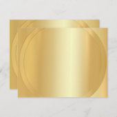 Aangepaste Faux Gold Modern Elegant Blank Sjabloon (Voorkant / Achterkant)