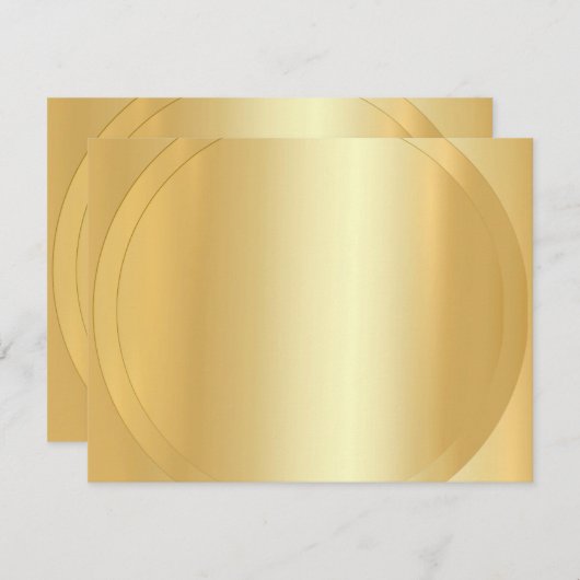 Aangepaste Faux Gold Modern Elegant Blank Sjabloon (Voorkant / Achterkant)