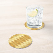 Aangepaste Faux Gold Modern Elegant Blank Sjabloon Kartonnen Onderzetters (Insitu)