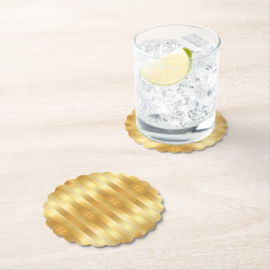 Aangepaste Faux Gold Modern Elegant Blank Sjabloon Kartonnen Onderzetters (Insitu)