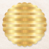 Aangepaste Faux Gold Modern Elegant Blank Sjabloon Kartonnen Onderzetters (Voorkant)