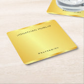Aangepaste Faux Gold Modern Elegant Sjabloon Kartonnen Onderzetters (Schuin)