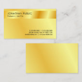 Aangepaste Faux Gold Modern Professional-Sjabloon Visitekaartje (Voorkant / Achterkant)