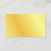 Aangepaste Faux Gold Modern Professional-Sjabloon Visitekaartje (Achterkant)