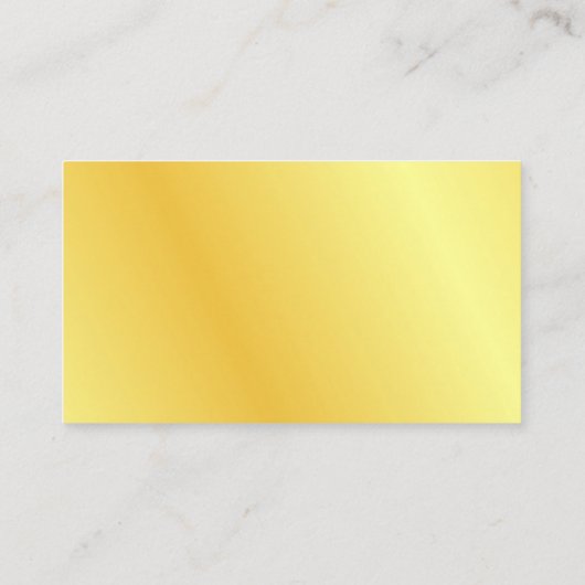Aangepaste Faux Gold Modern Professional-Sjabloon Visitekaartje (Achterkant)