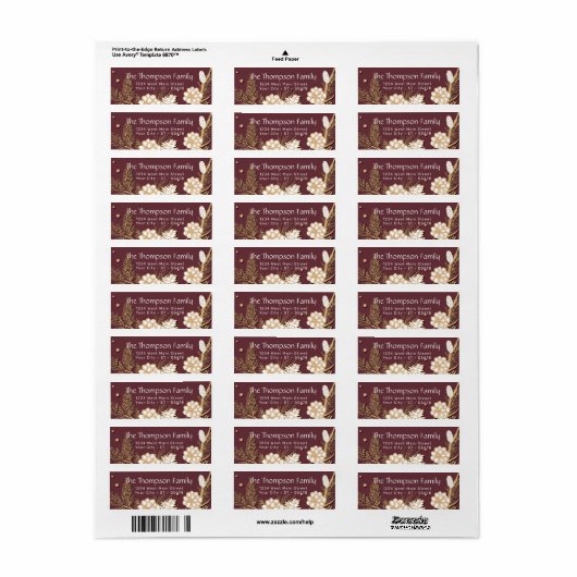 Aangepaste Faux Gold Pine naalden op move roze Etiket (Full Sheet)