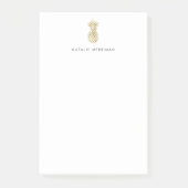 Aangepaste Faux Gold Pineappel Post-it® Notes (Voorkant)