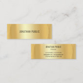 Aangepaste Faux Gold Professional Moderne Sjabloon Mini Visitekaartje (Voorkant / Achterkant)