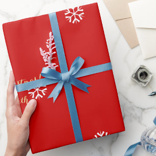 Aangepaste Faux Gold Script-kerstcadeautjes met ro Cadeaupapier