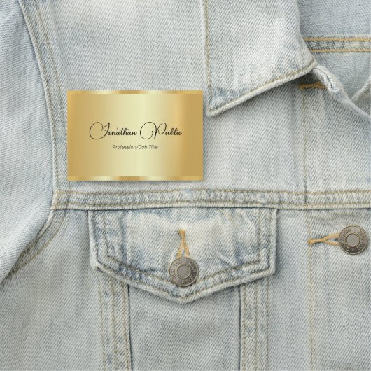 Aangepaste Faux Gold Script Sjabloon Typografie Na Naamplaatje (In situ)