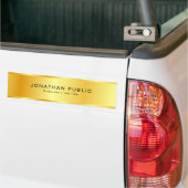 Aangepaste Faux Gold-Sjabloon Moderne Glamoureus Bumpersticker (Op Truck)