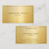 Aangepaste Faux Gold Sjabloon Professioneel Stijlv Visitekaartje (Voorkant / Achterkant)