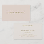 Aangepaste Faux Gold Text Elegant Eenvoudige Moder Visitekaartje (Voorkant / Achterkant)