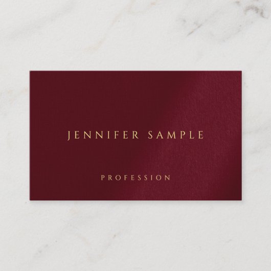 Aangepaste Faux Gold Text Luxury Premium Linen Visitekaartje (Voorkant)