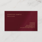 Aangepaste Faux Gold Text Luxury Premium Linen Visitekaartje (Achterkant)