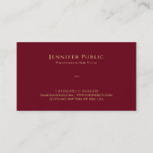 Aangepaste Faux Gold Text Script Luxury Premium Th Visitekaartje (Achterkant)