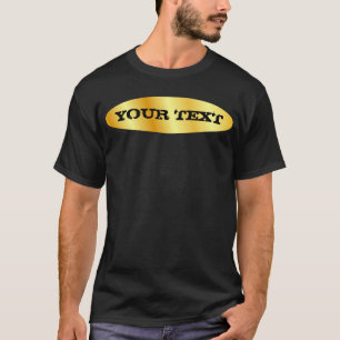 Aangepaste Faux Gold Voeg tekst toe aan persoonlij T-shirt
