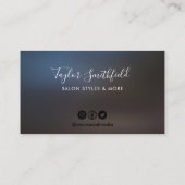 Aangepaste Faux Holographic Black Loyalty-Kaart Visitekaartje (Achterkant)