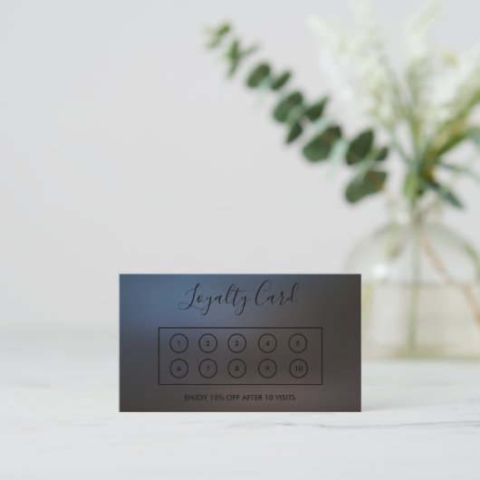 Aangepaste Faux Holographic Black Loyalty-Kaart Visitekaartje (Staand voorkant)