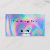 Aangepaste Faux Holographic Loyalty-Kaart Visitekaartje (Achterkant)