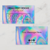 Aangepaste Faux Holographic Loyalty-Kaart Visitekaartje (Voorkant / Achterkant)